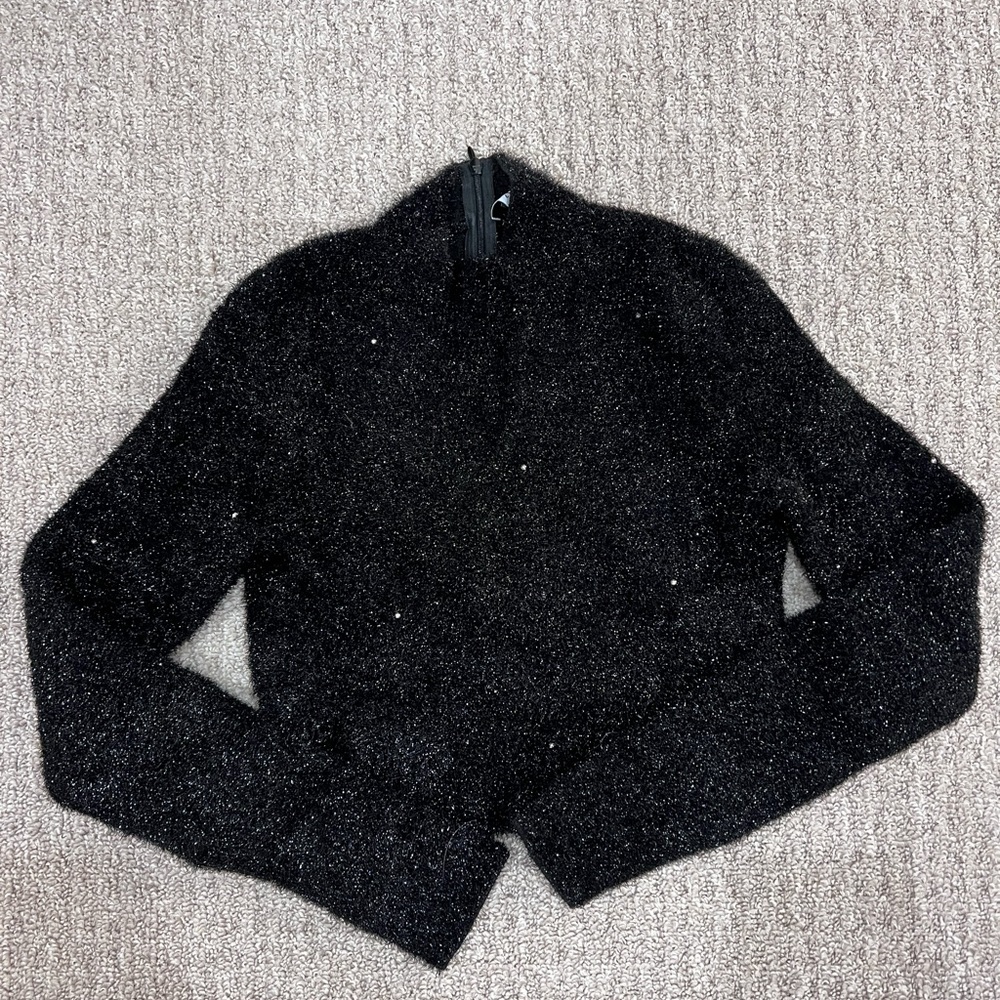 Versus Versace metallic knit black never worn XS